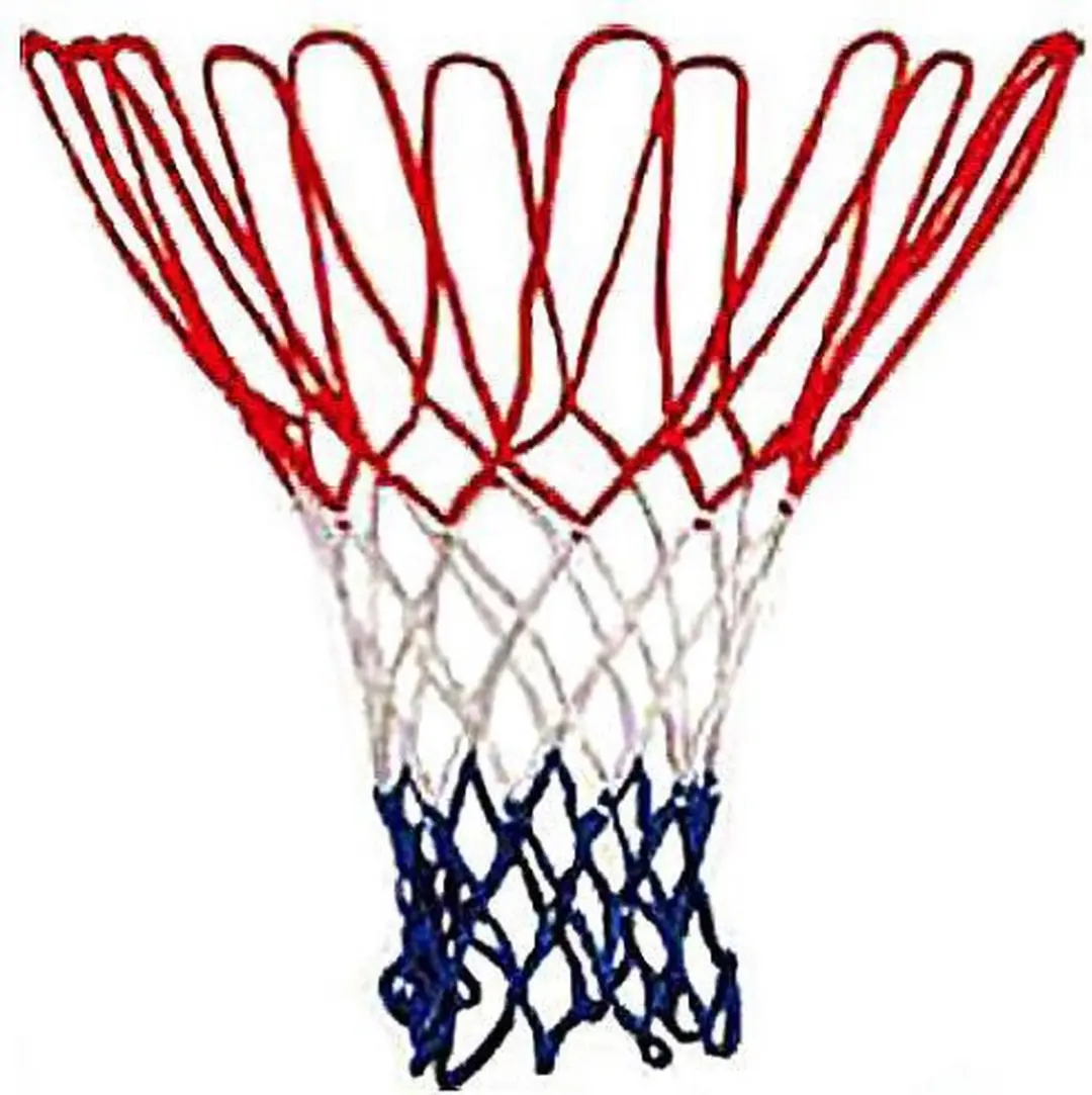 Basketbal-ring-Netje rood/wit/blauw nylon