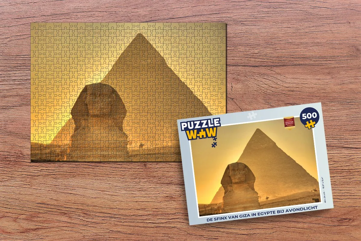 PuzzleWow De Sfinx van Giza Legpuzzel 500 Stuks - Multicolor