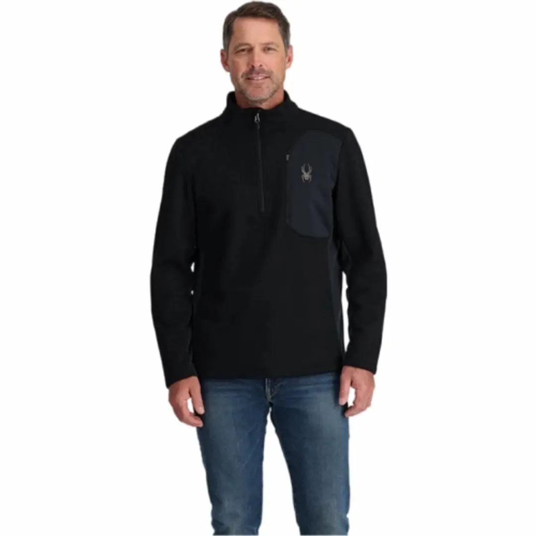 Skipully Spyder Men Bandit 1/2 Zip Black-S