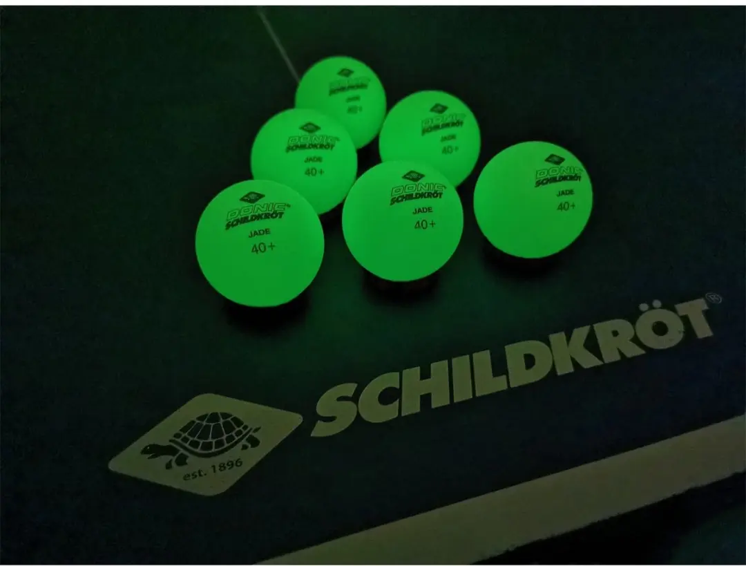 Glow in the Dark Tafeltennisballen set 6 stuks - afbeelding 2 van 6