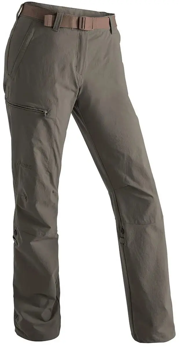 Maier Sports Lulaka lange broek Dames Full Zip, Short bruin Maat 42-kort