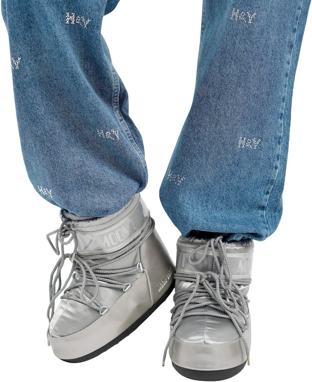 Moon Boot Icon Low Glance Snowboots Dames - Zilver - afbeelding 6 van 6