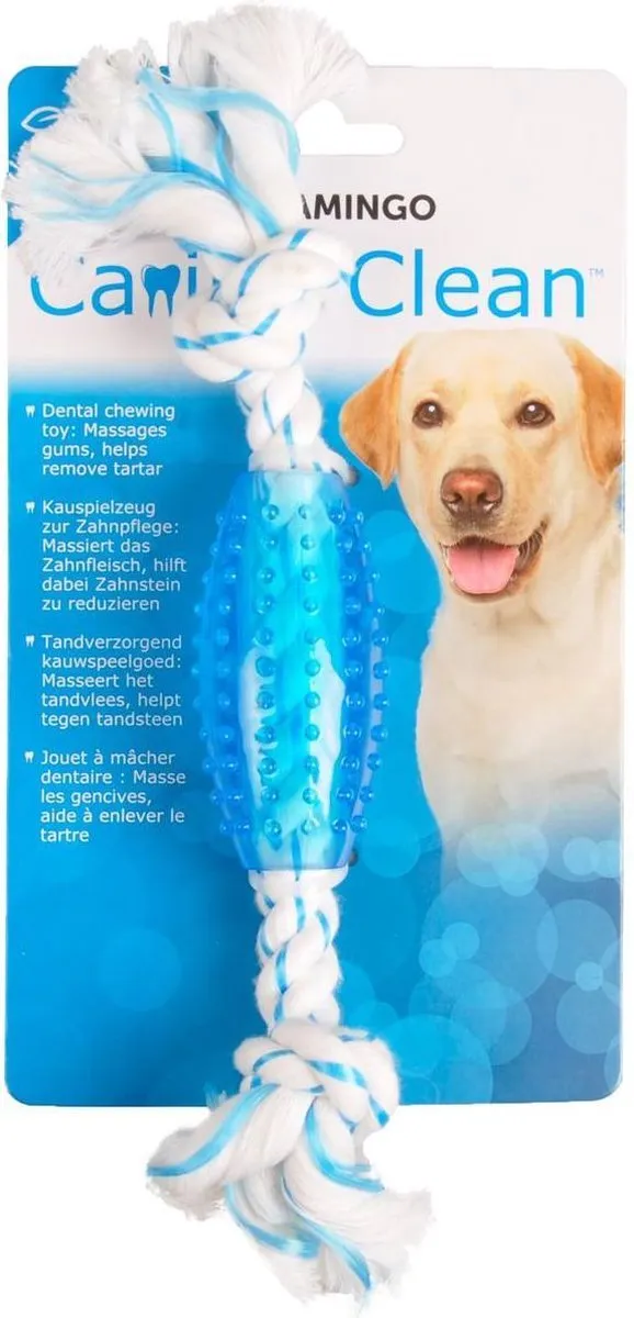 Flamingo Dental Toy Touw Hondenspeelgoed - Blauw