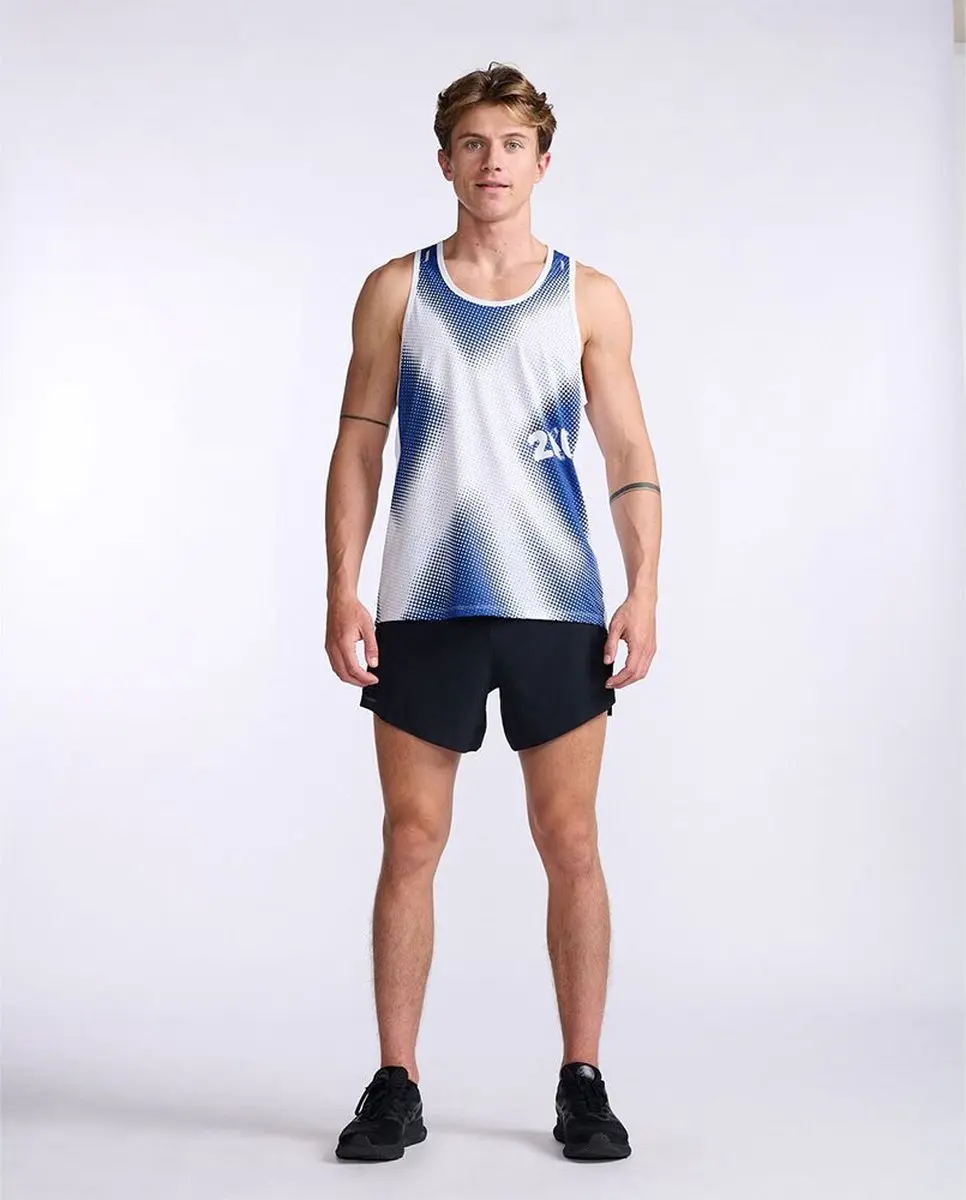 2XU Light Speed Singlet Mouwloos T-shirt - XL - Blauw - afbeelding 4 van 4