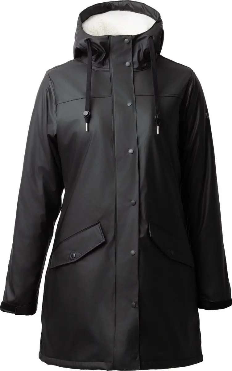 Horze Billie PU Regenjas met fleece, Black, 42