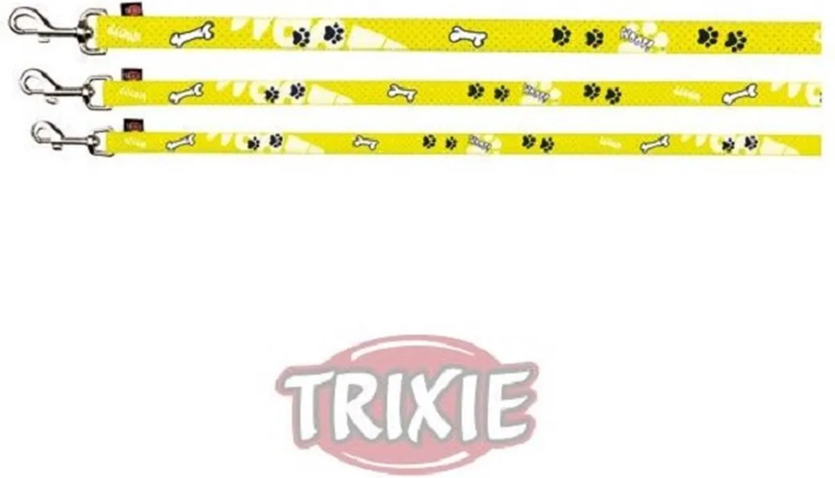 Trixie Modern Art Woof Hondenriem 100cm Geel