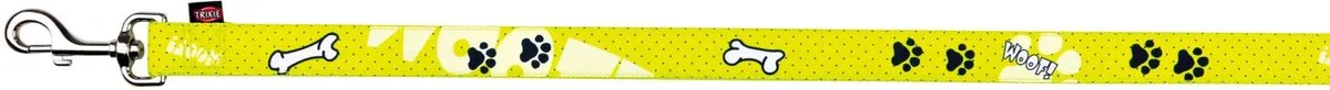 Trixie Modern Art Woof Hondenriem 100cm Geel