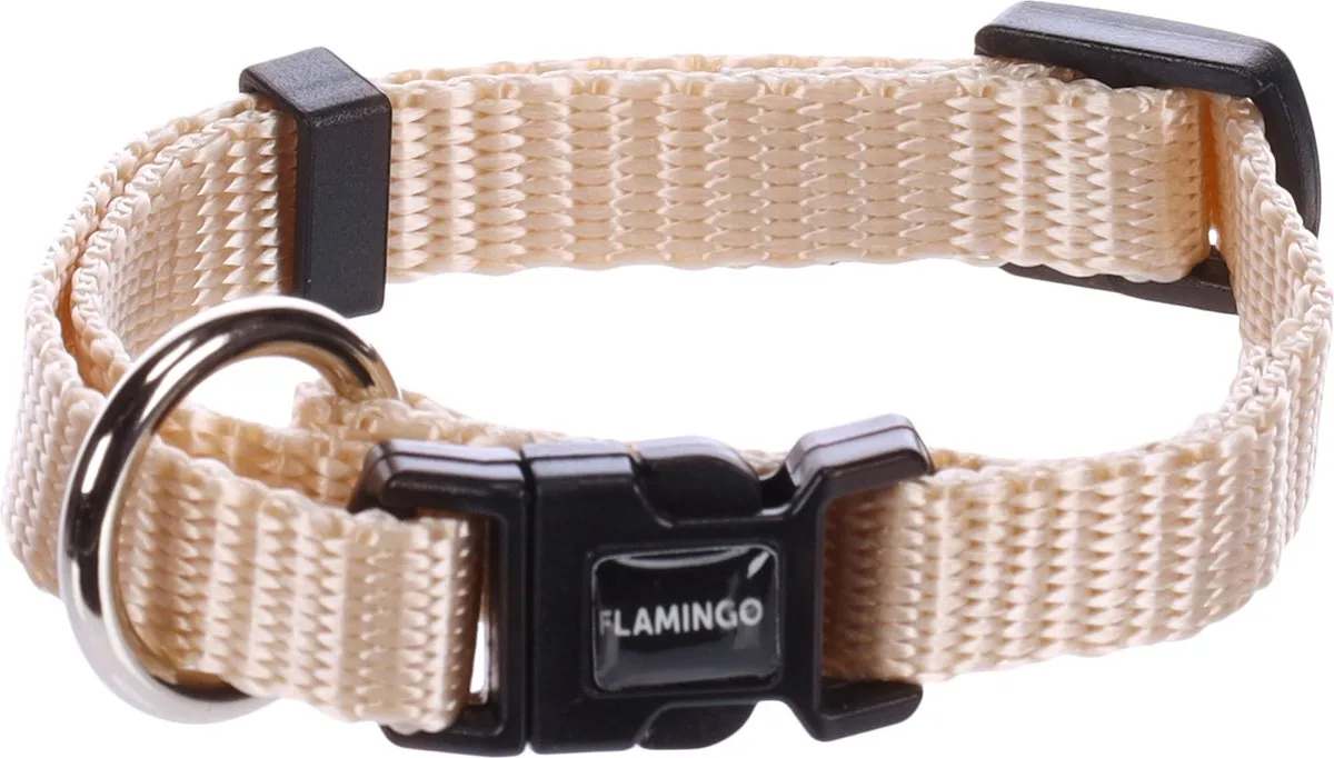 Flamingo Ziggi Halsband Beige XXS 15-25cm