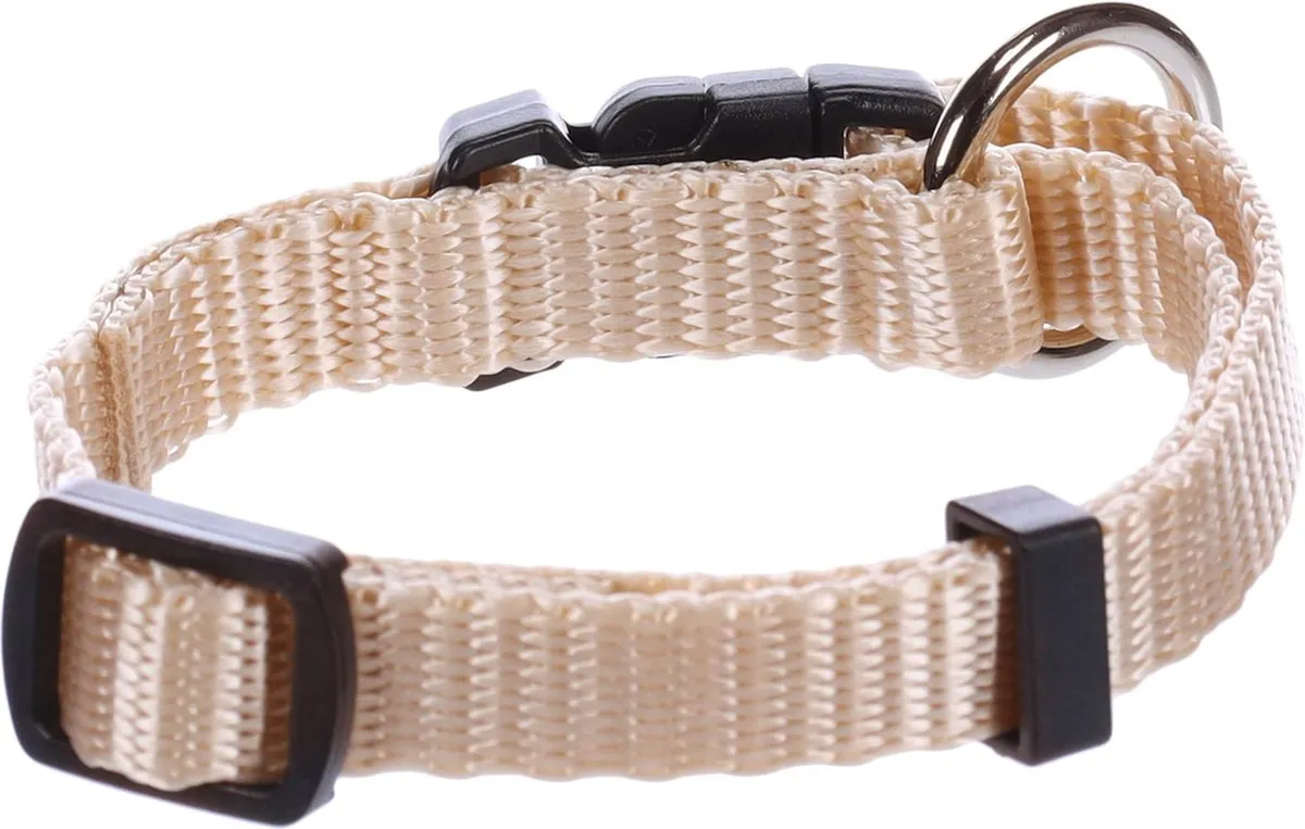 Flamingo Ziggi Halsband Beige XXS 15-25cm