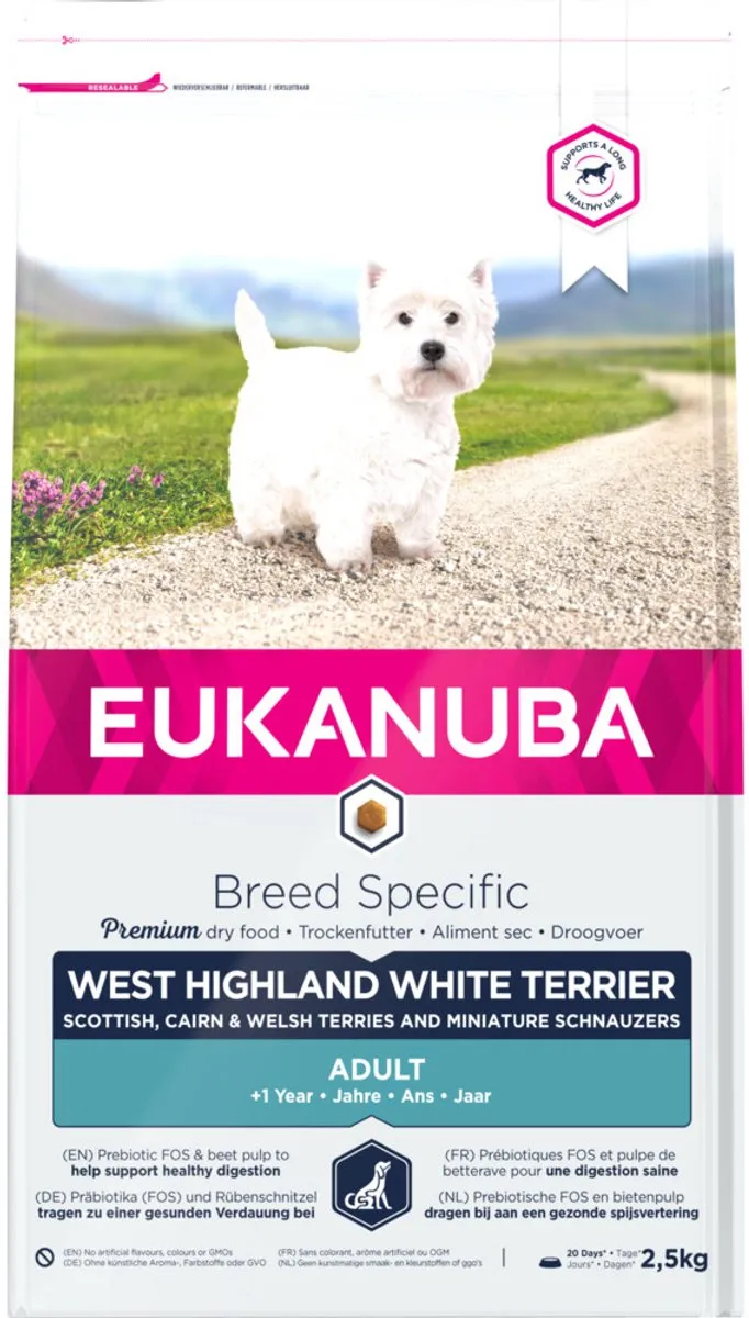 Eukanuba Dog Adult West Highland White Terrier Kip 2,5kg - 3 Stuks