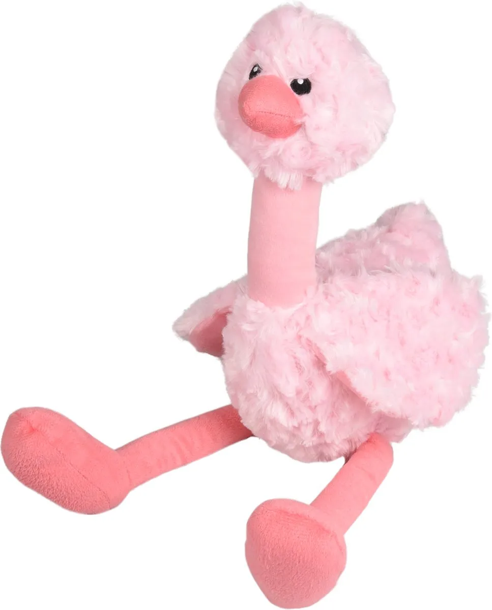 Flamingo Lorio Pluche Hondenpop Roze 52cm