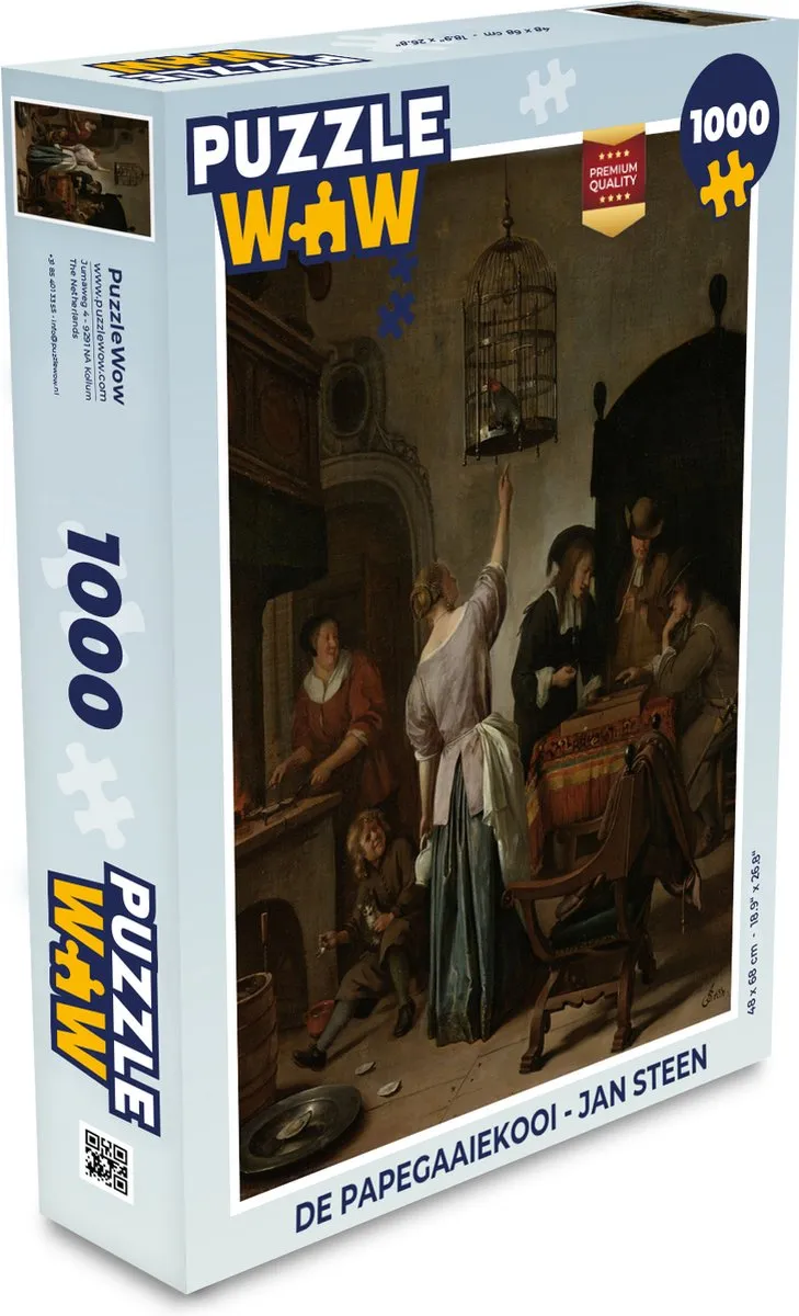 PuzzleWow De papegaaiekooi Legpuzzel 1000 Stuks