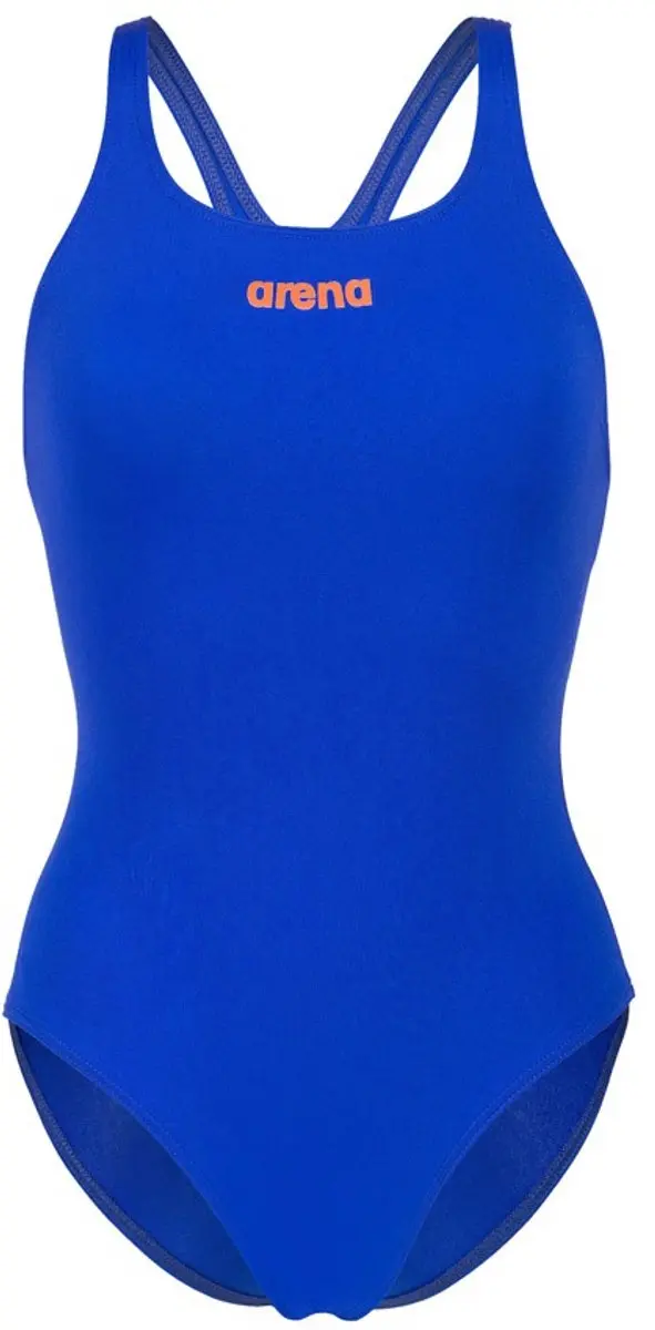 Arena Dames Badpak Team Swim Pro Solid Neon-Blauw/Team-Oranje