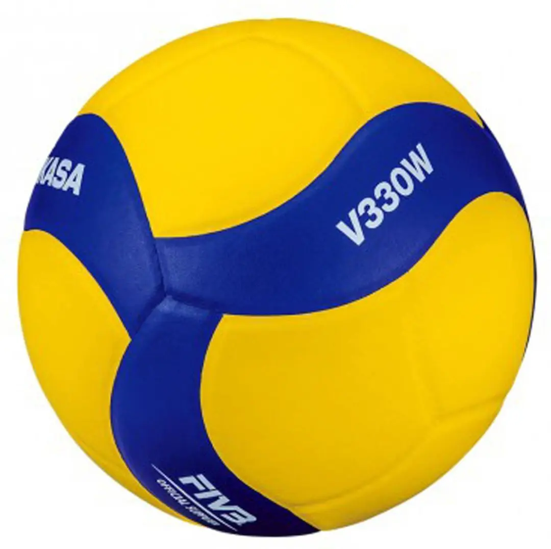 Mikasa V330W Volleybal - Geel/Blauw - afbeelding 2 van 2