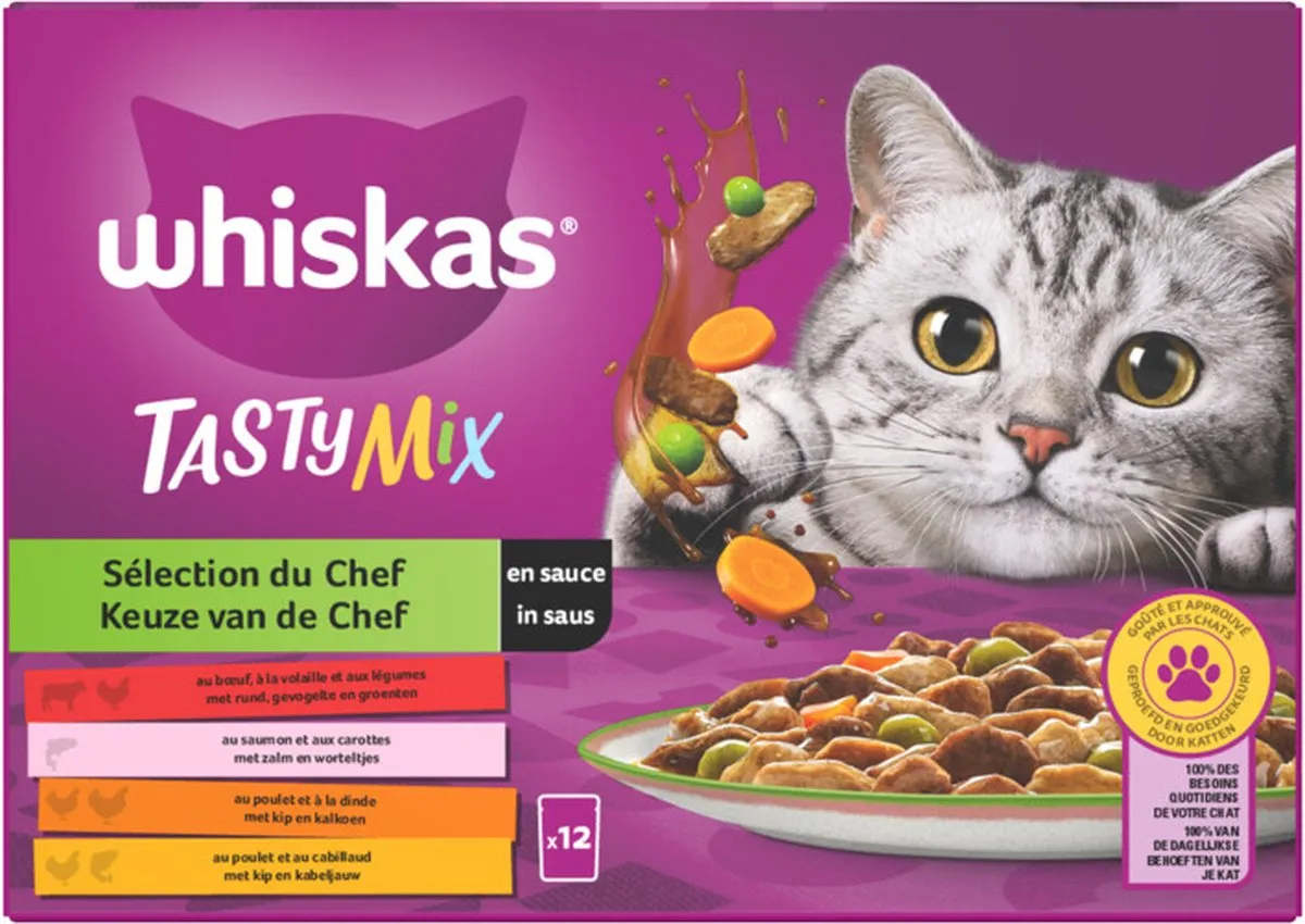 Whiskas Tasty Mix Adult Keuze van de Chef in Saus