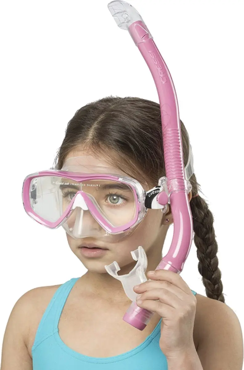 Cressi Estrella Top Junior Snorkelset - Transparant/Roze - afbeelding 6 van 6