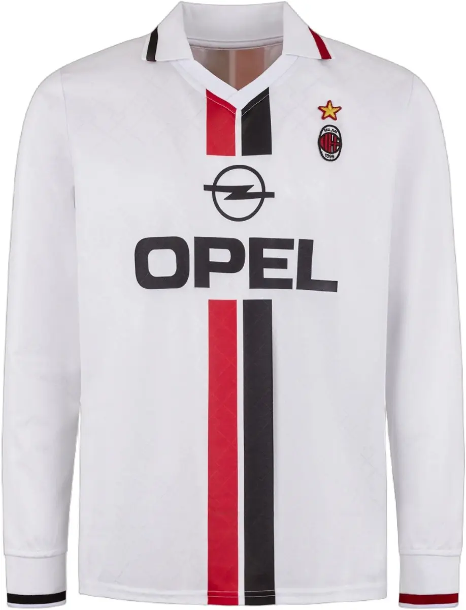 AC Milan Retro Shirt Uit 1995-1996 (Lange Mouwen)