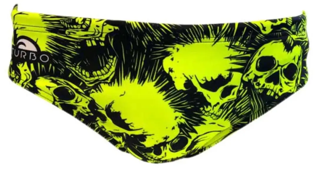 Turbo Skull Punk Zwemslip Geel/Zwart M - afbeelding 4 van 4