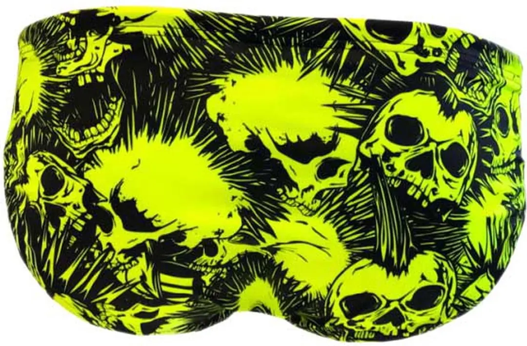 Turbo Skull Punk Zwemslip Geel/Zwart M - afbeelding 2 van 4