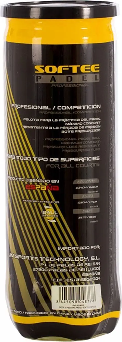 Softee Speed padelballen 3 stuks - Meerkleurig - afbeelding 2 van 2