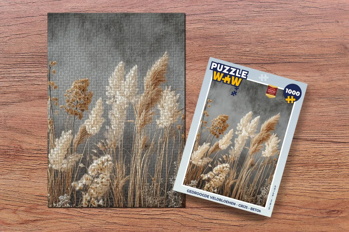 PuzzleWow Veldbloemen Beton Legpuzzel 1000 Stuks