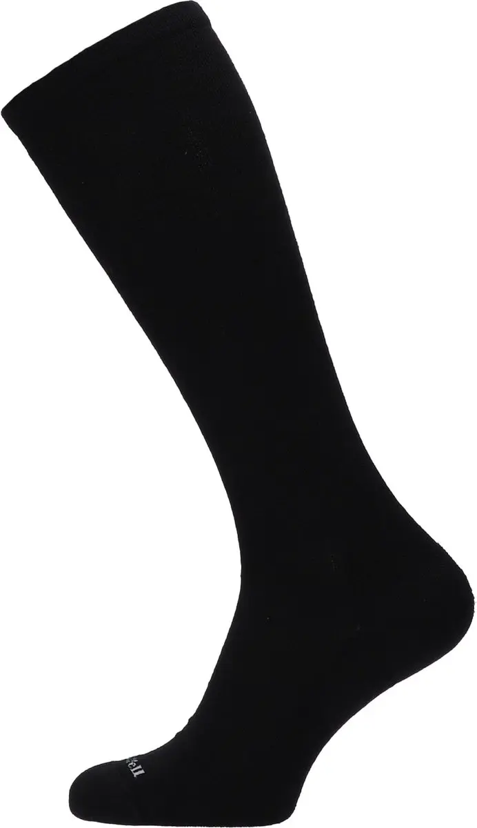 Full Floral Dames Compressiesok Klasse 1 Merinowol Zwart