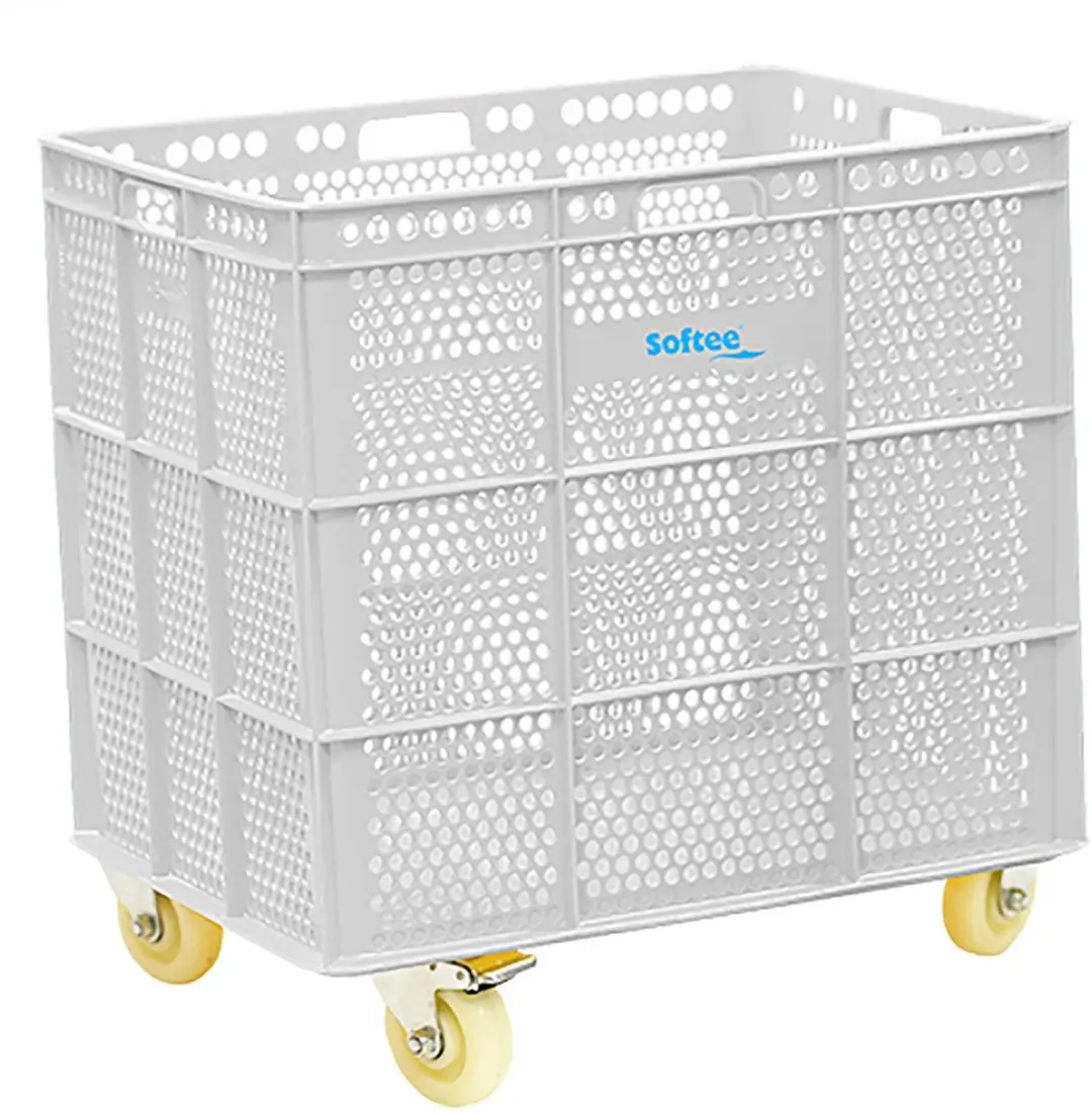 Softee Pu Mand Met Wielen Blanco