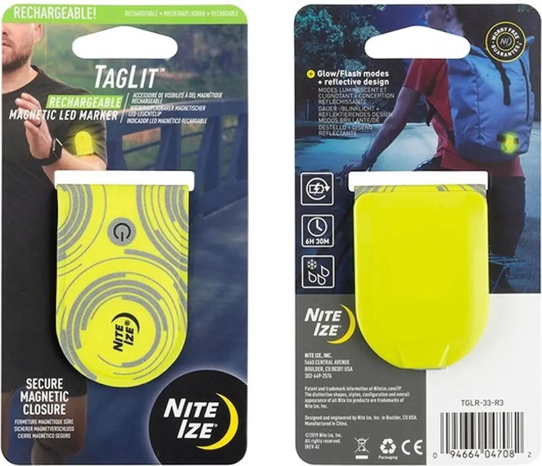 Nite Ize TagLit Oplaadbare Magnetische Led Markeer Lampje Fluo Geel