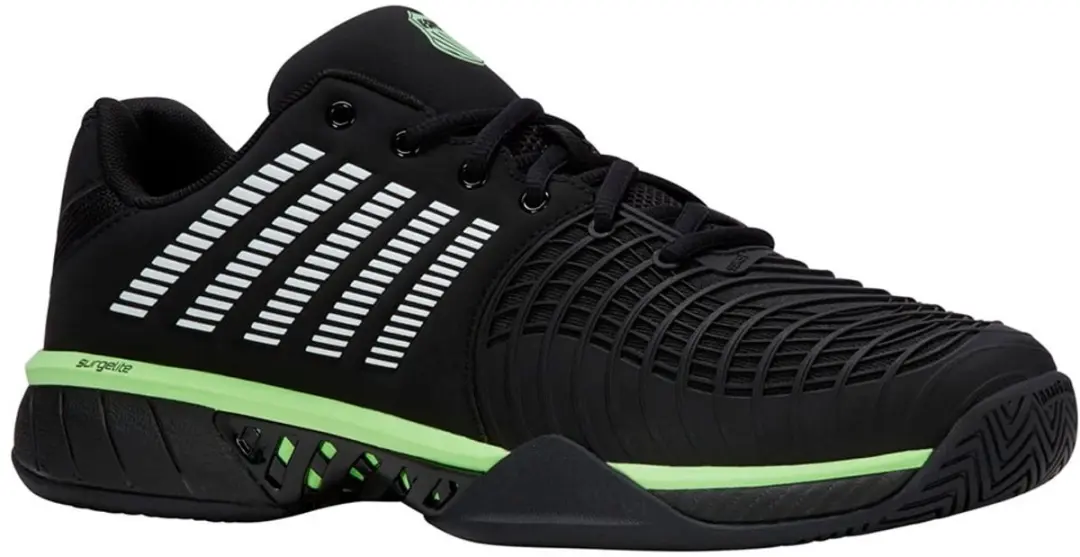 K-Swiss Express Light 3 Heren Tennisschoenen - Zwart/Neon Groen - 41 - afbeelding 4 van 6