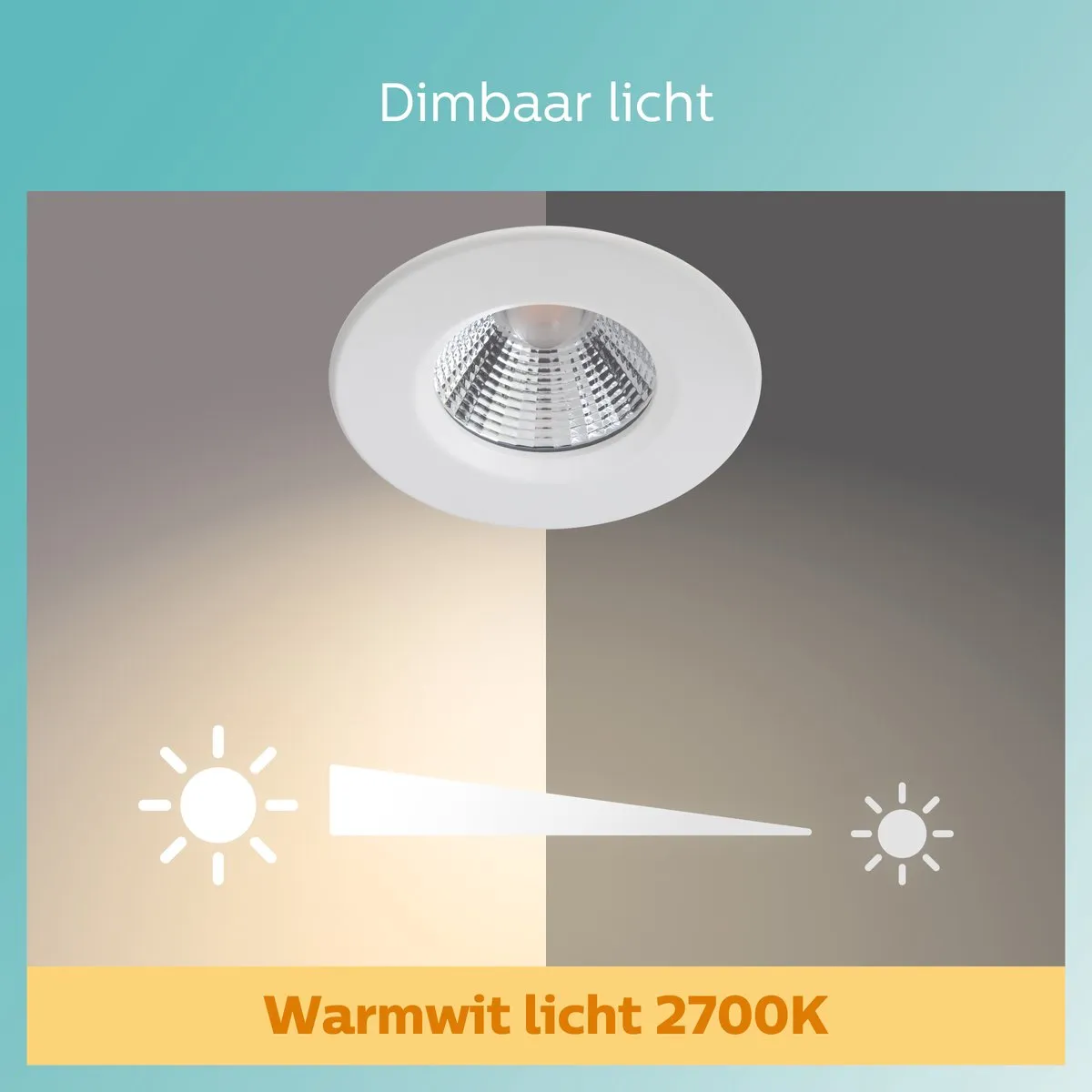 Philips Dive Badkamerinbouwspot 1-lichts - 8,5 cm - Wit