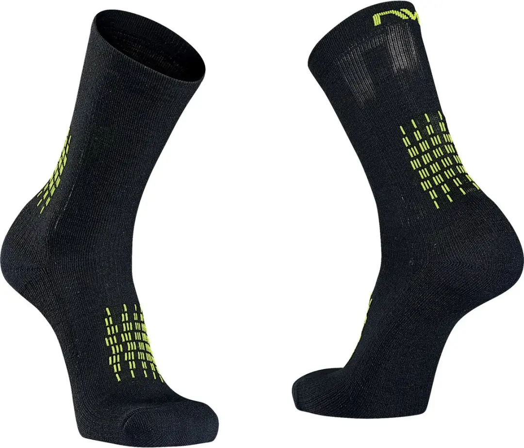 Northwave Fast Winter Zwart/Geel Hoge Fietssokken L (44-47)