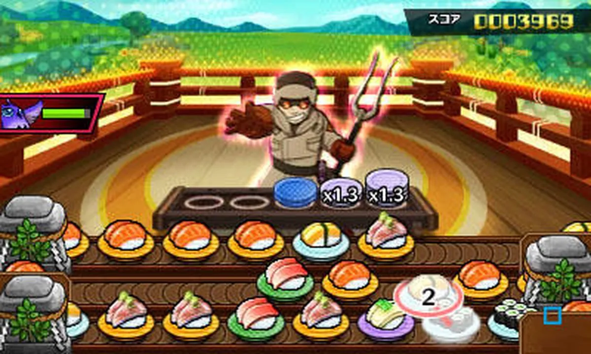 Nintendo Sushi Striker: The Way of Sushido - 2 Spelers