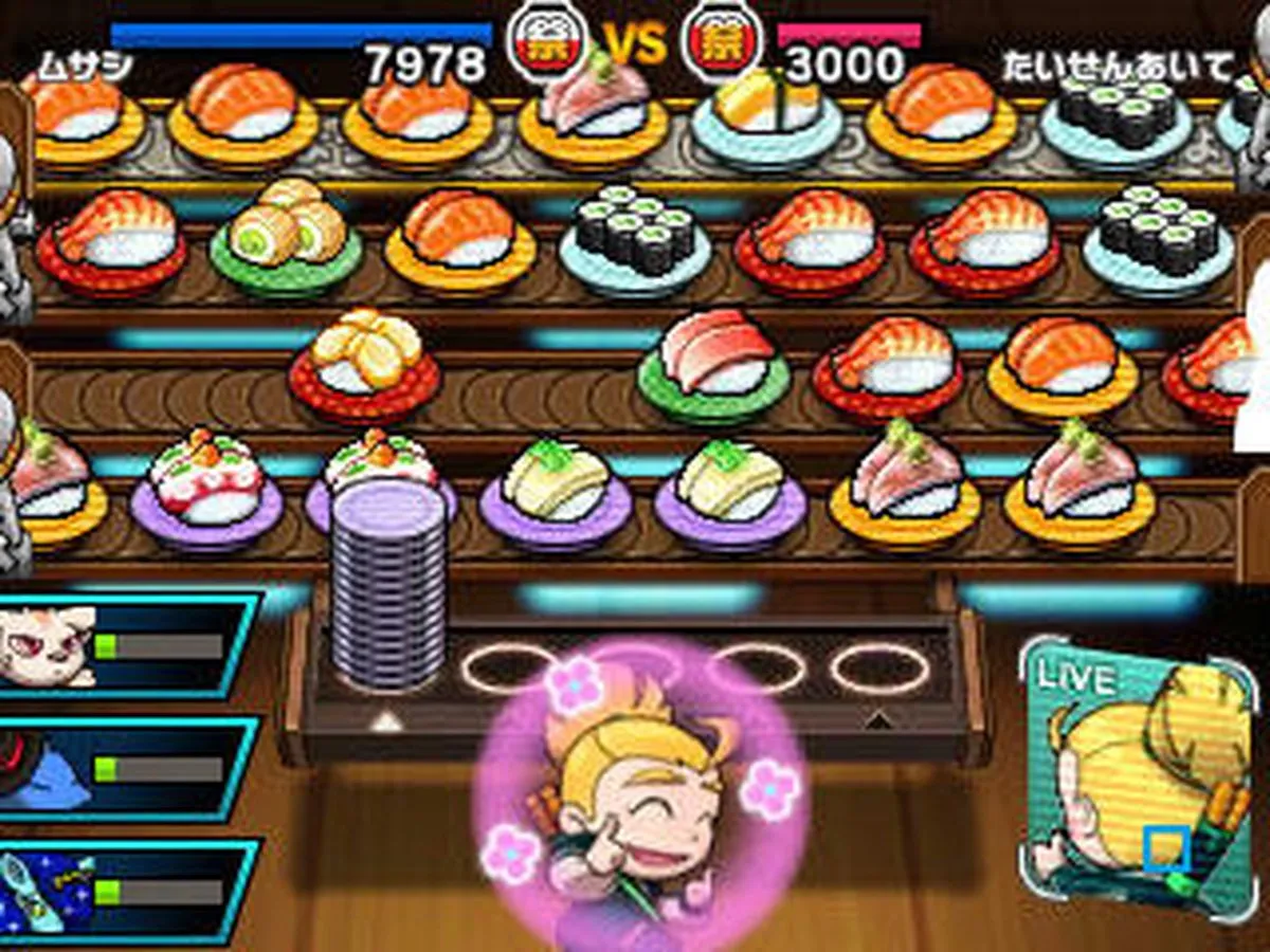 Nintendo Sushi Striker: The Way of Sushido - 2 Spelers