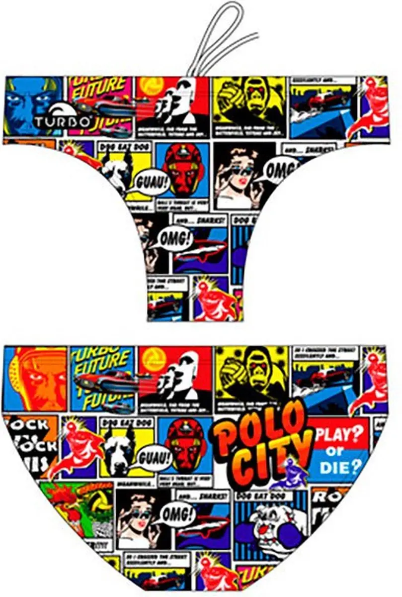 Turbo Comic Polo City Zwemslip Veelkleurig L Man