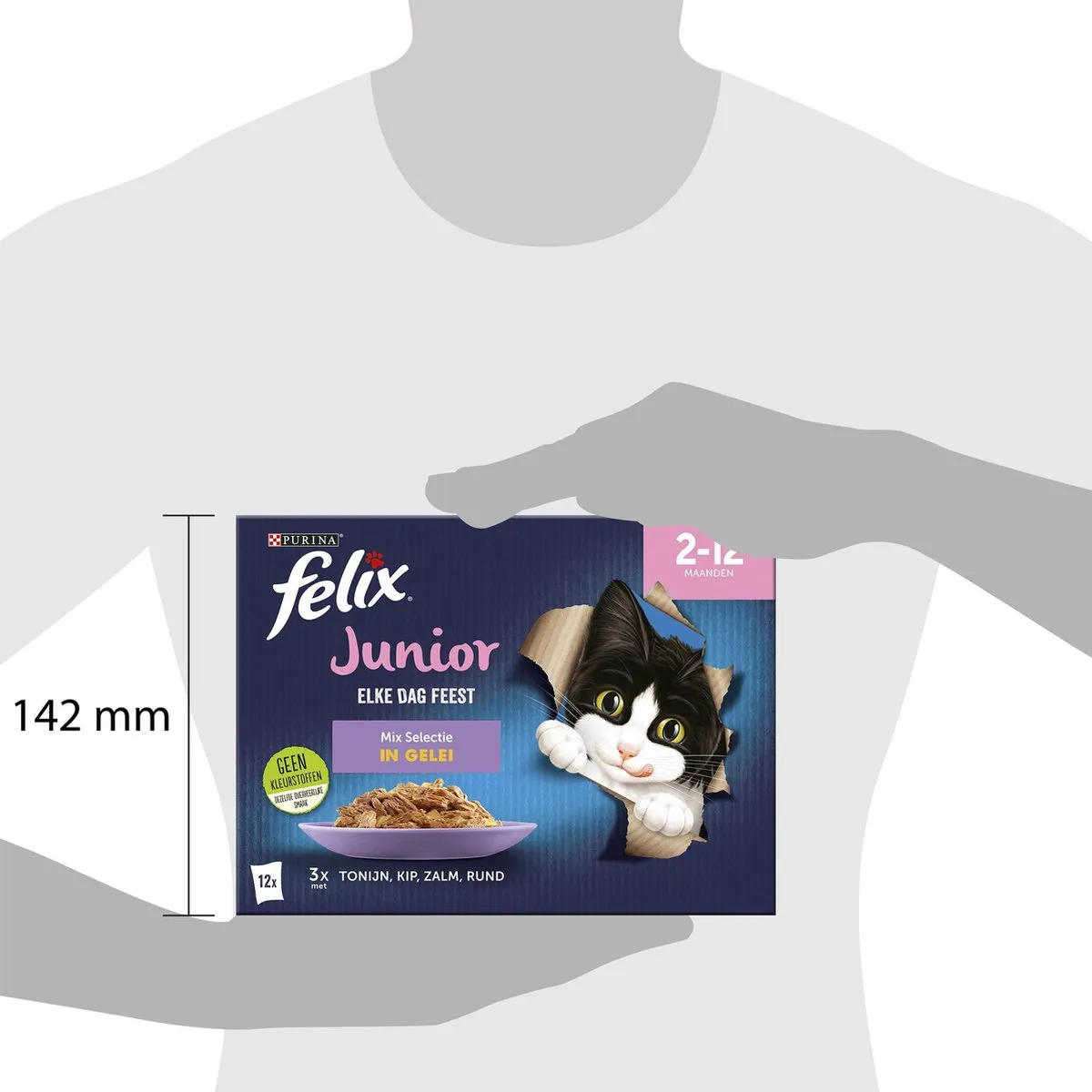 Felix Elke Dag Junior Mix Natvoer - 48 x 85g - Tonijn/Zalm/Rund/Kip