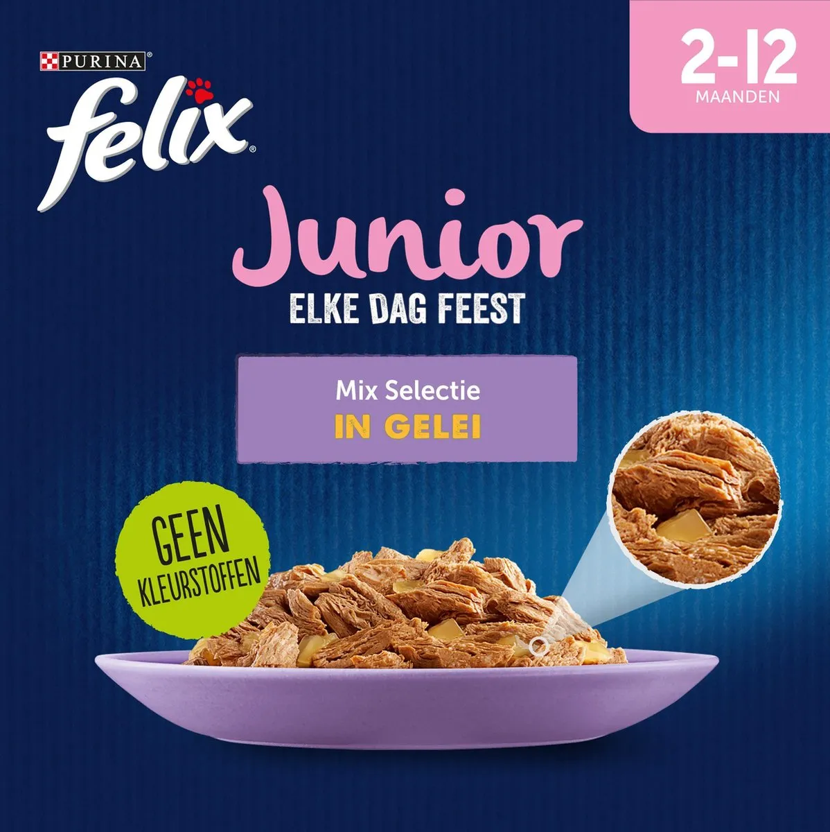 Felix Elke Dag Junior Mix Natvoer - 48 x 85g - Tonijn/Zalm/Rund/Kip