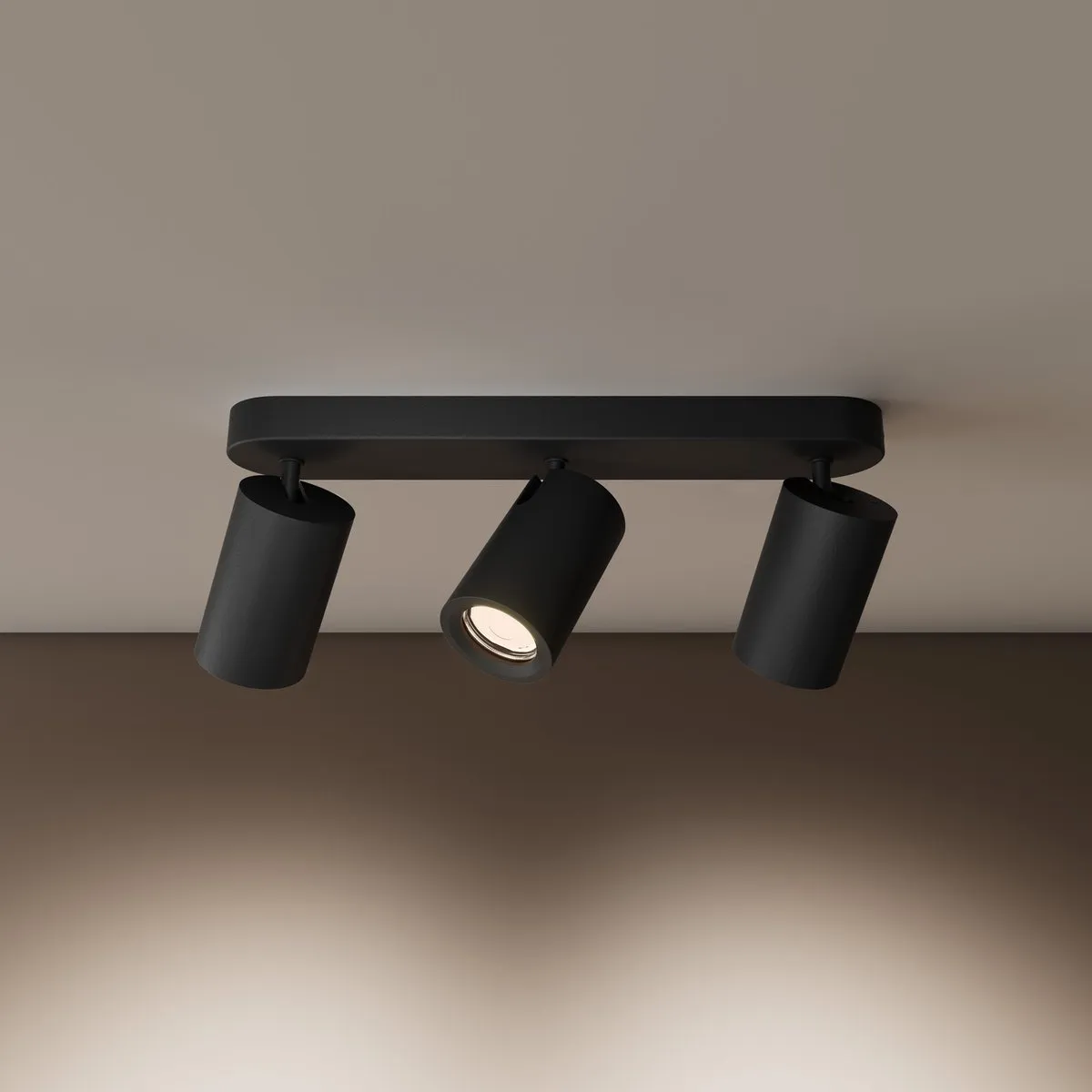 LEDVION LED Plafondspot 3x5W 6500K Zwart - GU10