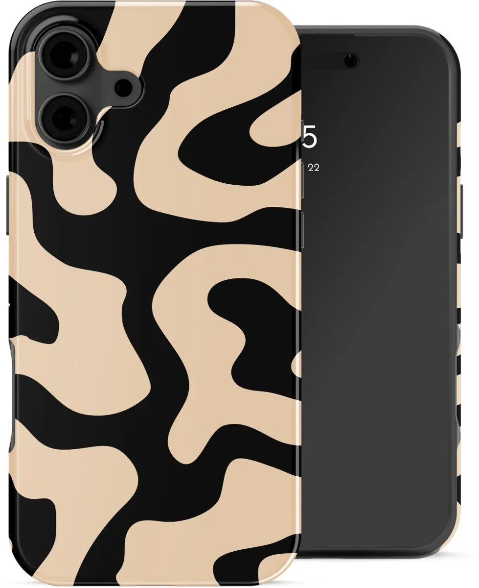 Selencia iPhone 16 Hoesje Art Wave Black