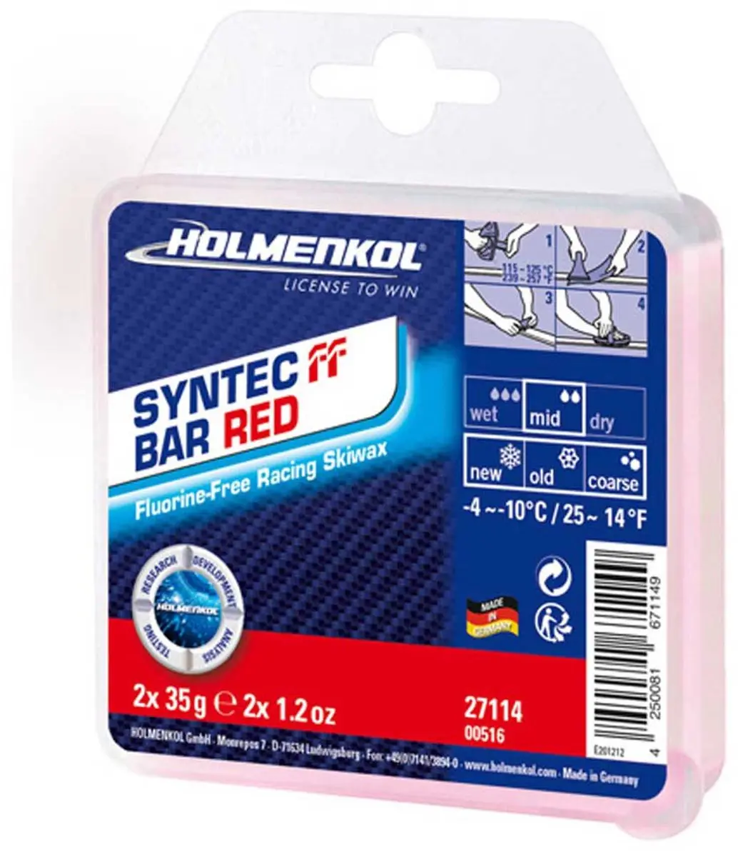 Holmenkol Syntec FF bar red 2x35g