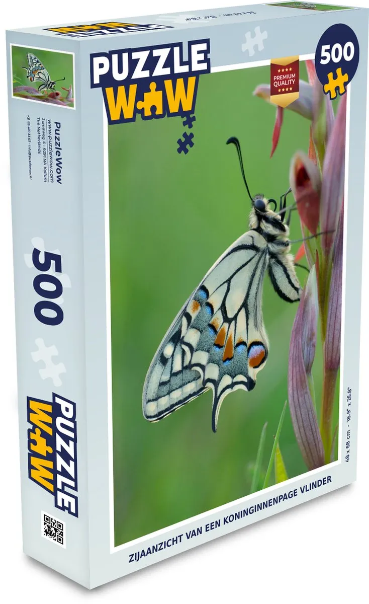 PuzzleWow Vlinder Zijaanzicht Legpuzzel 500 Stuks