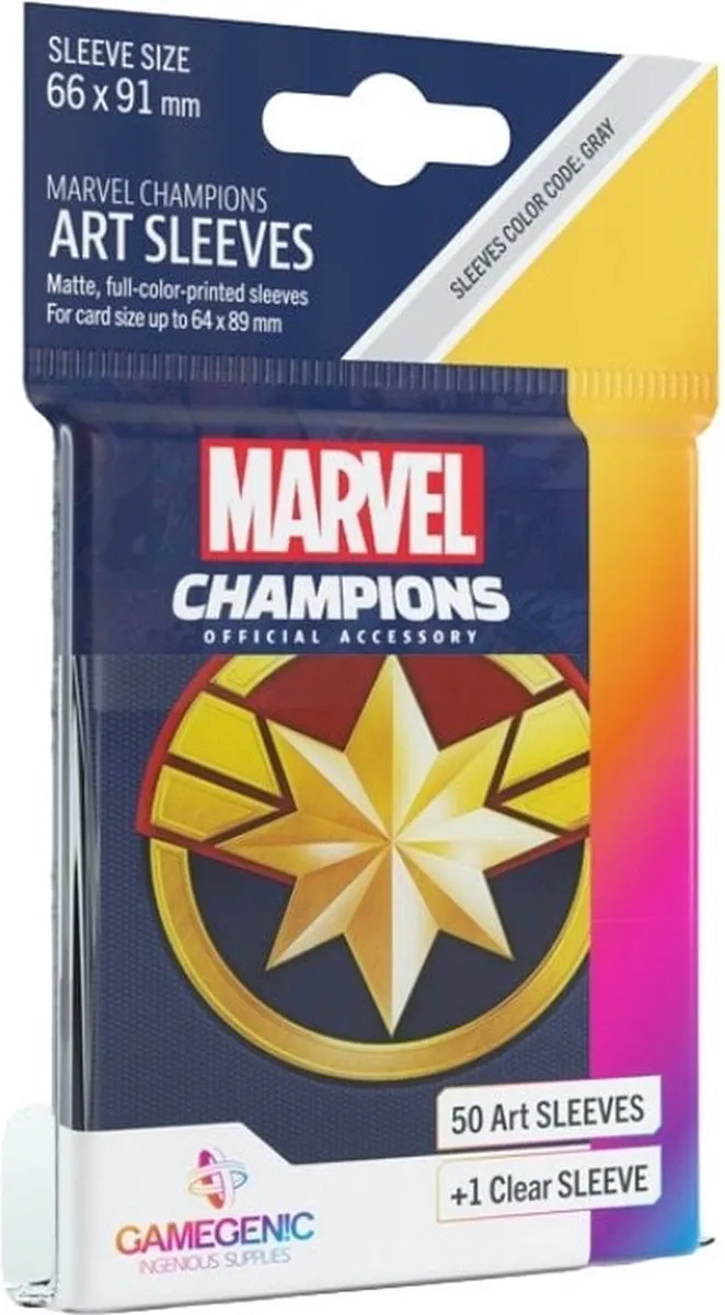 Marvel Champions Captain Marvel Hoesjes 66x91mm