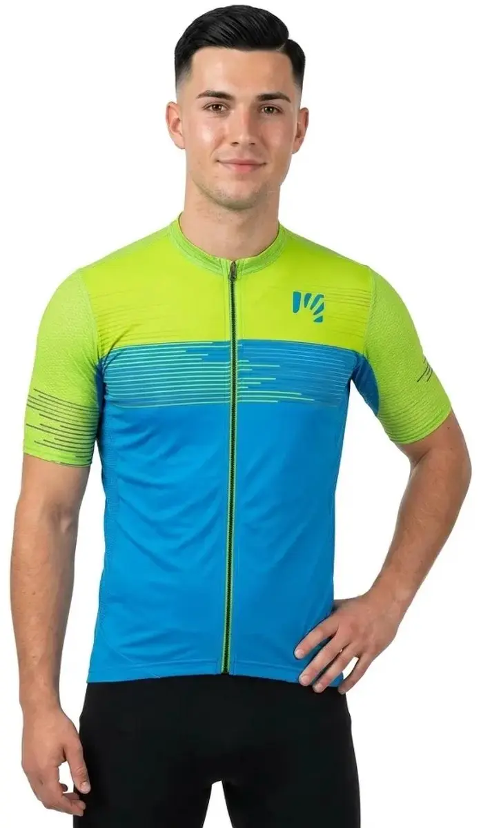 Karpos Green Fire Korte Mouw Wielertrui Groen,Blauw S Man