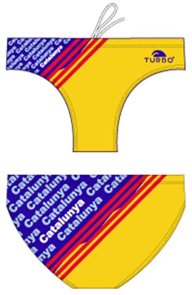 Turbo Catalonia Zwemslip Geel,Rood,Blauw S Man