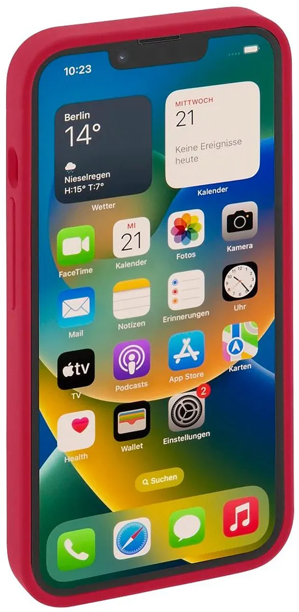 Hama MagCase Finest Feel Pro iPhone 14 Hoesje - Rood - MagSafe - afbeelding 6 van 6