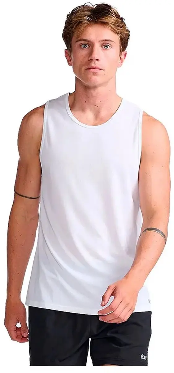 2XU Aero Mouwloos T-shirt - Wit