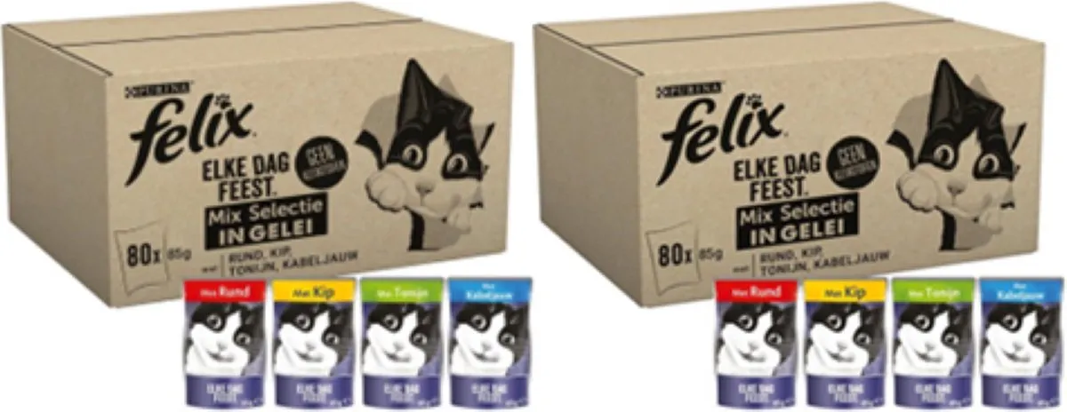 Felix Elke Dag Feest Mix Selectie Gelei Kattenvoer