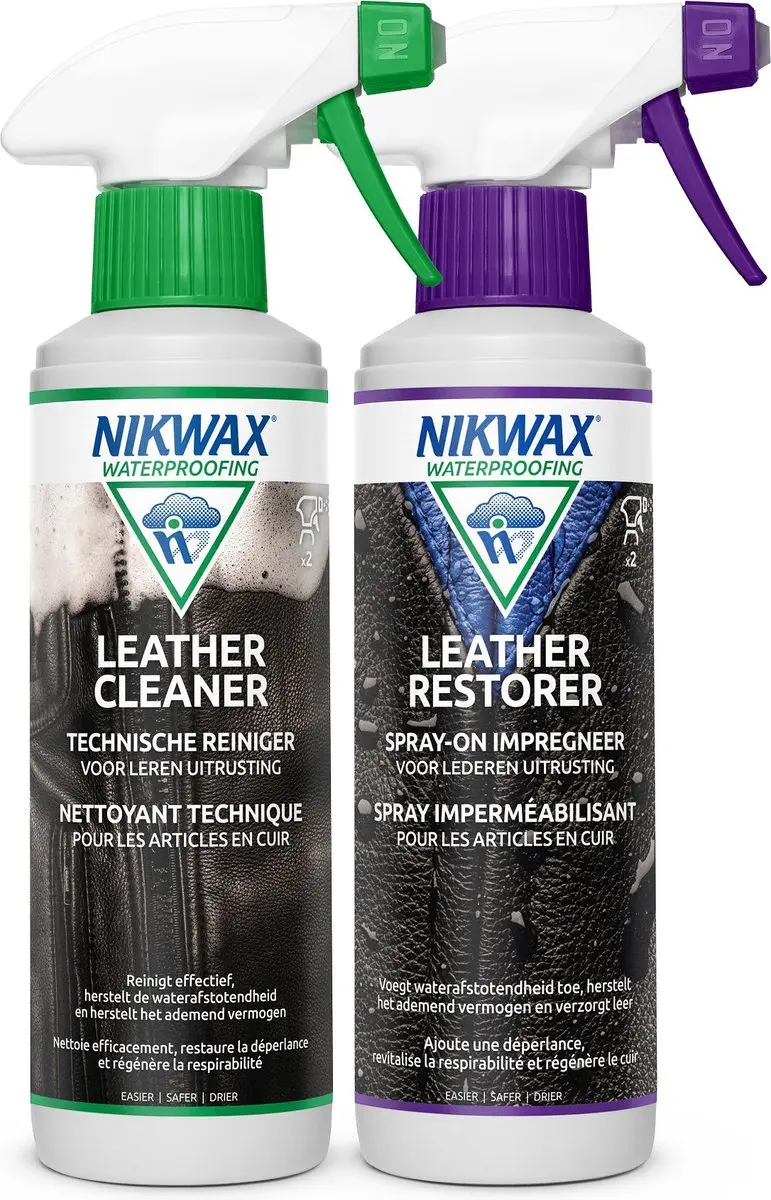 Nikwax Twin Leather Cleaner 300ml & Leather Restorer 300ml