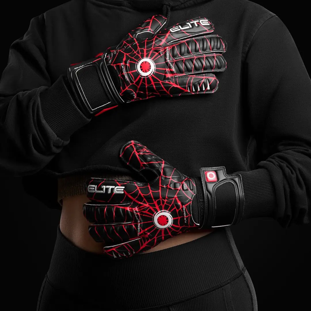 Elite Sport Spider Keepershandschoenen Kinderen Maat 3 - Zwart/Rood - afbeelding 5 van 6