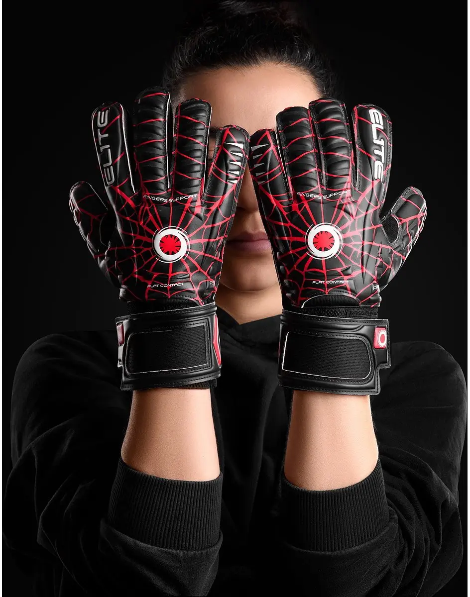Elite Sport Spider Keepershandschoenen Kinderen Maat 3 - Zwart/Rood - afbeelding 6 van 6