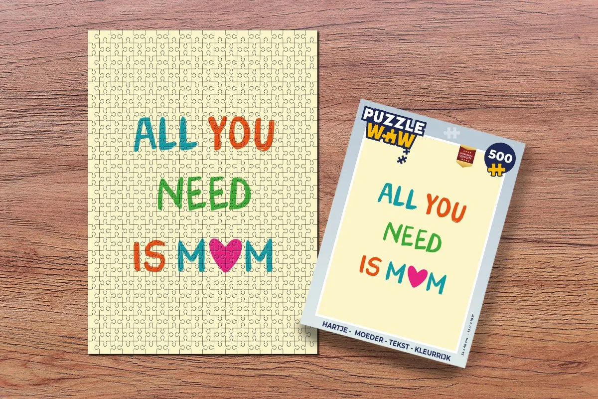 PuzzleWow Hartje Moeder Legpuzzel 500 Stuks - Kleurrijk